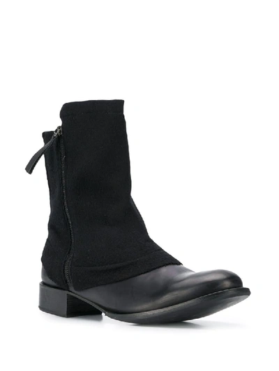 Shop Yohji Yamamoto Stiefel Mit Kontrasteinsatz In Black