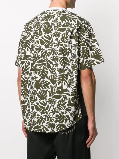 Shop Marni Eyed Leaves Print T-shirt In Black