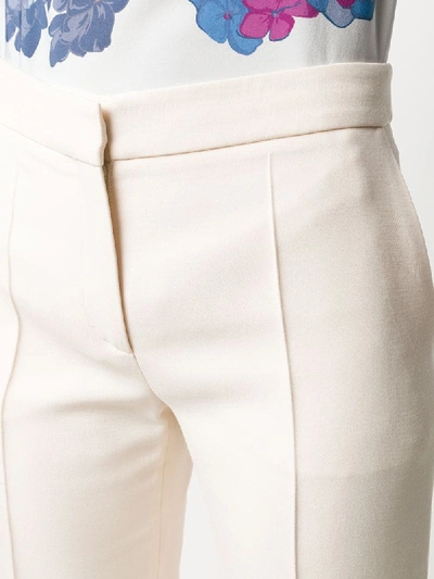 Shop Valentino Cropped Wide-leg Trousers In Neutrals