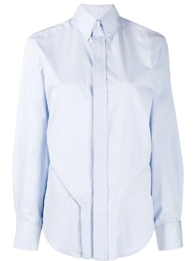 Shop Zilver Zip Detail Shirt In Blue