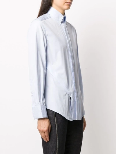 Shop Zilver Zip Detail Shirt In Blue