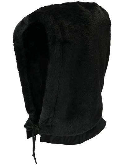 Shop Undercover Faux Fur Hood In Black