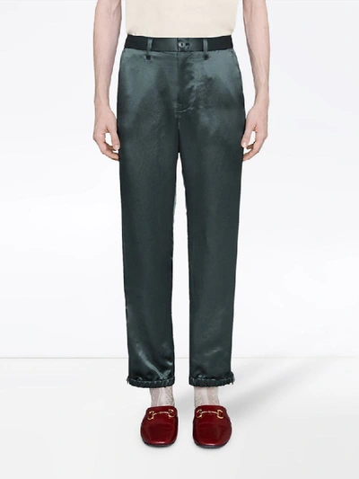 Shop Gucci Sporty Relaxed Trousers In Grey