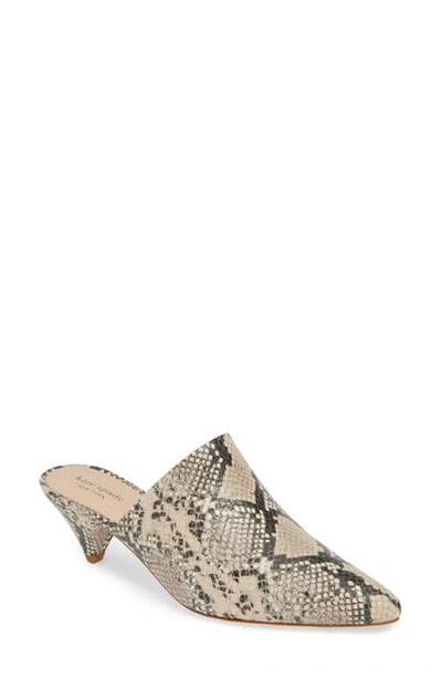 Shop Kate Spade Ryan Mule In Pale Vellum Print Leather