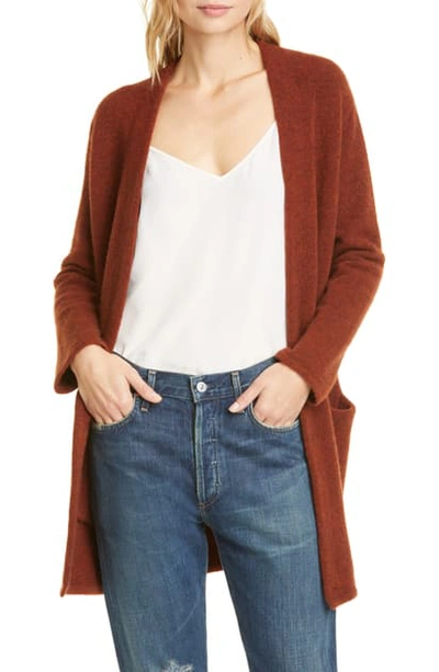 Shop Jenni Kayne Wool Blend Sweater Coat In Rust