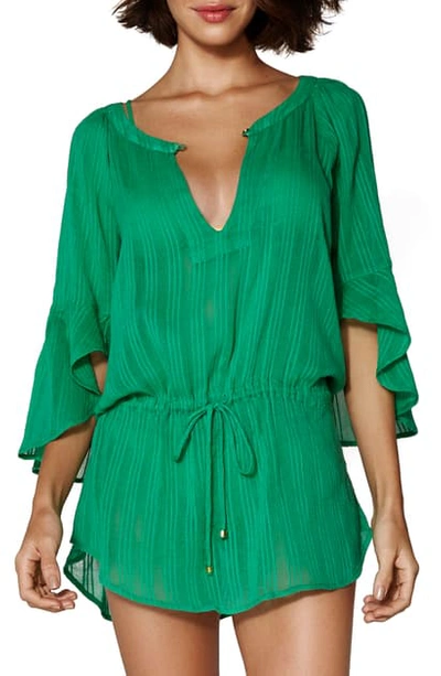 Shop Vix Swimwear Sprite Chemise Tunic Cover-up In Green Sprite