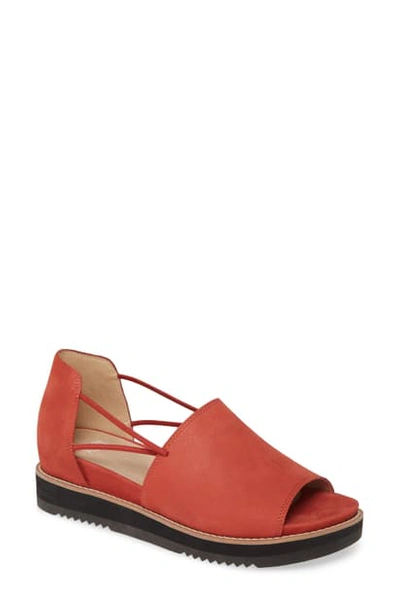 Shop Eileen Fisher Ken Flat In Serrano Nubuck Leather