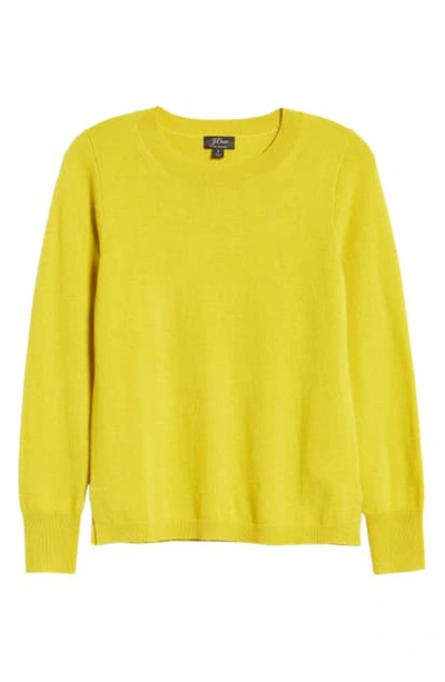 Shop Jcrew Crewneck Cashmere Sweater In Burnished Mustard