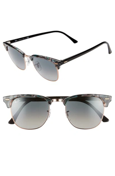 Shop Ray Ban Clubmaster 51mm Gradient Sunglasses In Grey/ Green Gradient