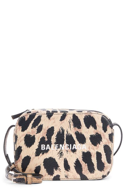 balenciaga leopard camera bag