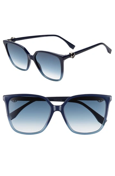 Shop Fendi 57mm Sunglasses - Blue
