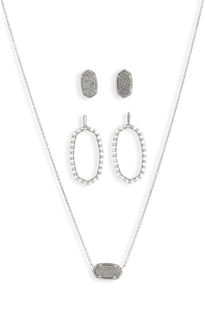 Shop Kendra Scott 3-piece Jewelry Gift Set In Silver