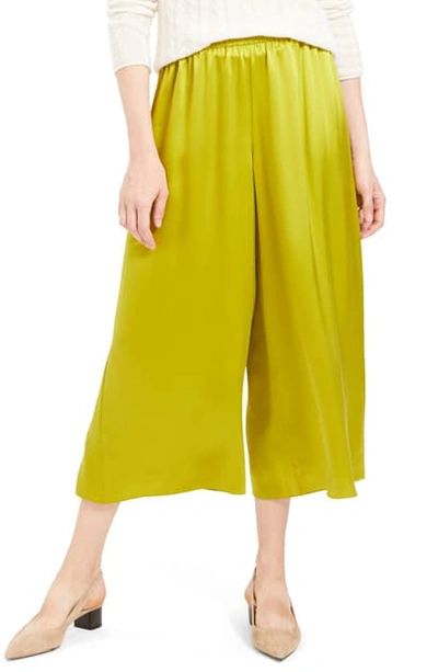 Shop Theory Fluid Silk Culottes In Citron