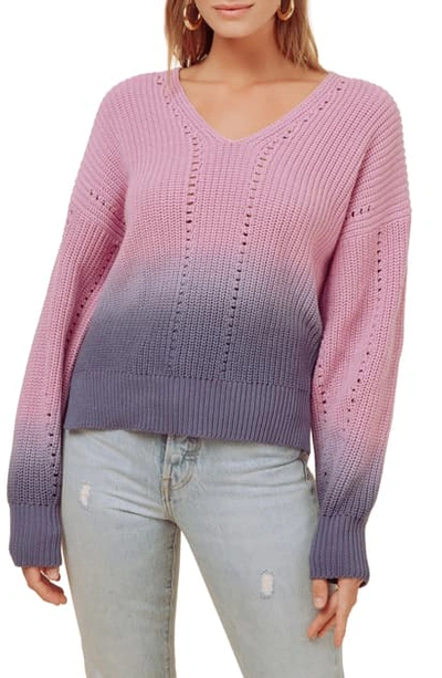 Shop Astr Colie Ombre Sweater In Pink/ Navy Ombre