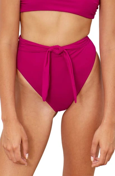 Shop Mara Hoffman Goldie High Waist Bikini Bottoms In Levante