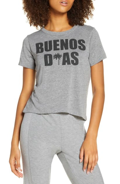 Shop Chaser Buenos Dias Graphic Tee In Streaky Grey