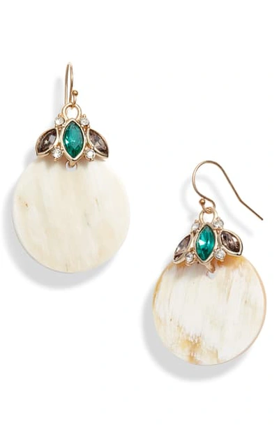 Shop Akola Horn Drop Earrings In Blonde