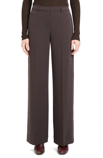Shop Theory Admiral Wide Leg Trousers In Espresso
