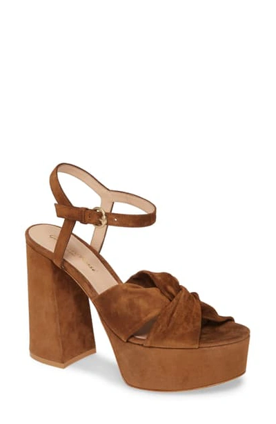 Shop Gianvito Rossi Donna Platform Sandal In Texas Suede