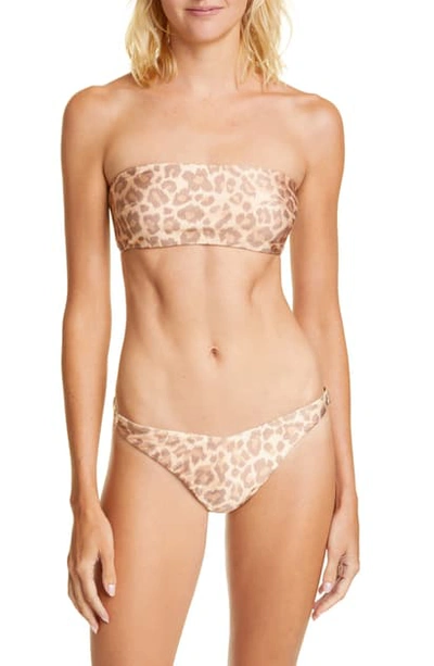 Shop Zimmermann Kirra Leopard Print Two-piece Swimsuit In Taupe Leopard