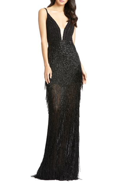 mac duggal beaded gown