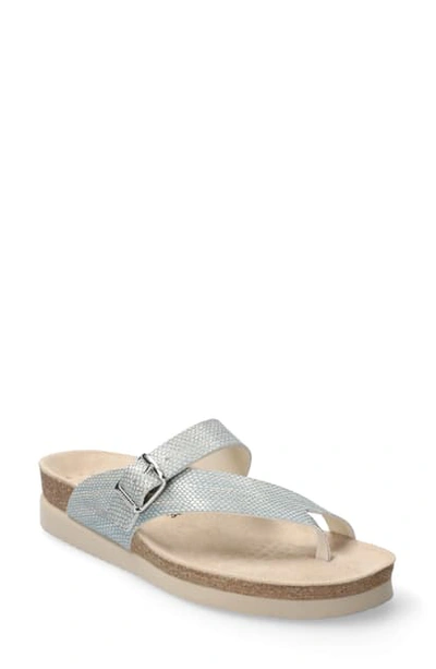 Shop Mephisto 'helen' Sandal In Sky Blue Reptile Print Leather