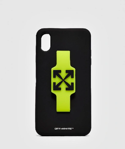 Shop Off-white Iphone Xs Cover In Black/fluo