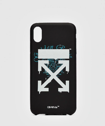 Shop Off-white Drippinng Arrows Iphone Xs Case In Black/white