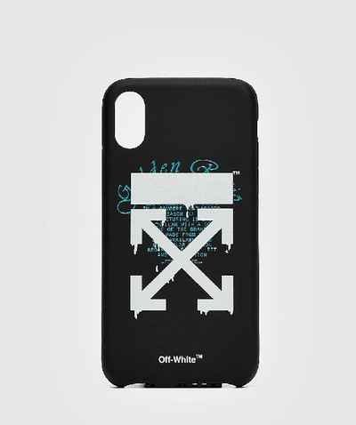 Shop Off-white Drippinng Arrows Iphone Xs Case In Black/white