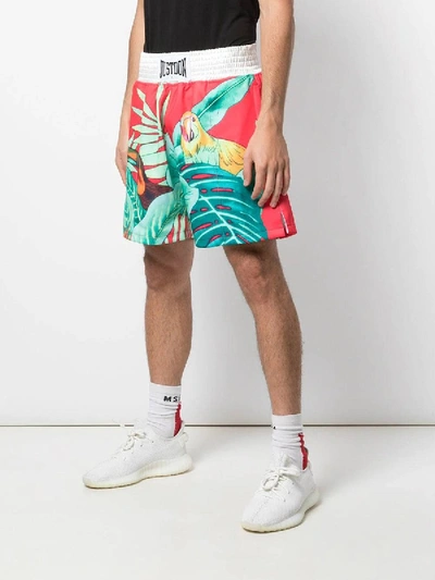 Shop Just Don Tropical Logo Shorts In Multicolor