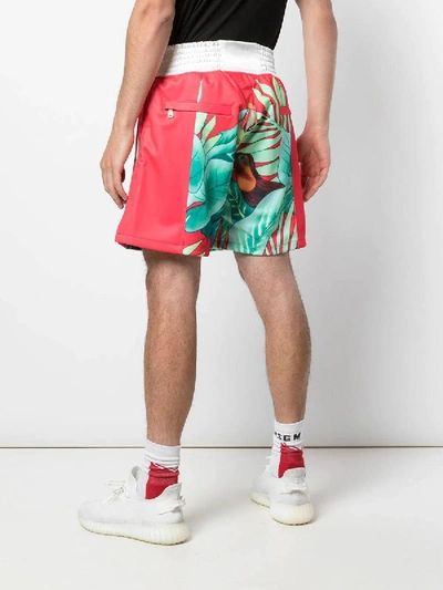 Shop Just Don Tropical Logo Shorts In Multicolor