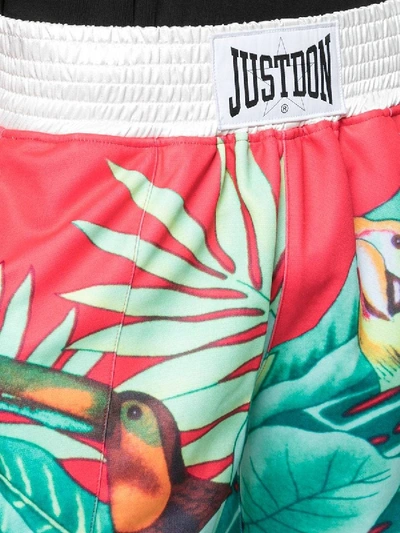 Shop Just Don Tropical Logo Shorts In Multicolor