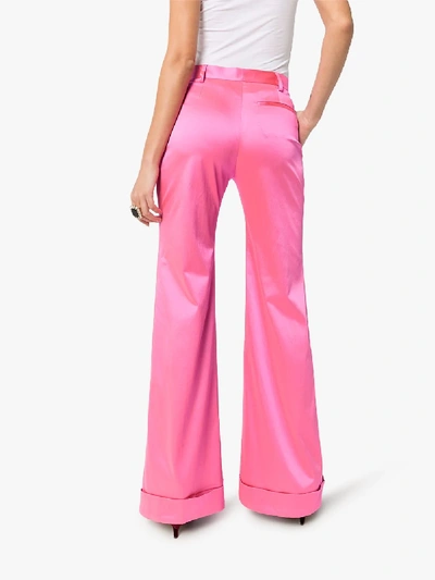 Shop House Of Holland Tailored Satin Trousers In Pink