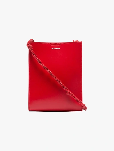 Shop Jil Sander Red Tangle Small Shoulder Bag