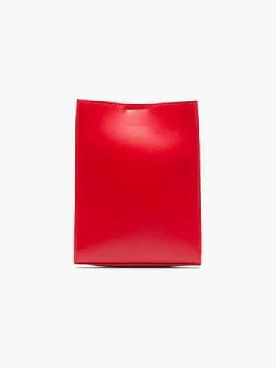 Shop Jil Sander Red Tangle Small Shoulder Bag