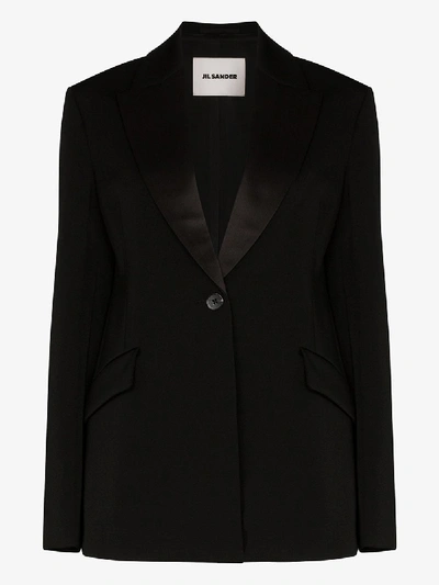 Shop Jil Sander Marcel Tuxedo Blazer In Black
