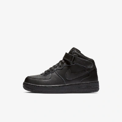 Shop Nike Force 1 Mid Little Kids' Shoes In Black,black
