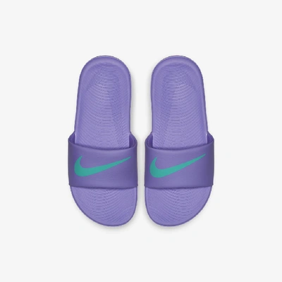 Shop Nike Kawa Little/big Kids' Slide (atomic Violet) In Atomic Violet,hyper Grape,hyper Jade