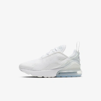 Shop Nike Air Max 270 Little Kids' Shoes In White