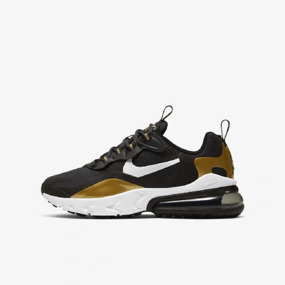 Shop Nike Air Max 270 React Big Kids' Shoe (anthracite) - Clearance Sale In Anthracite,black,metallic Gold,white