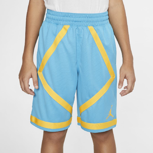 blue and yellow jordan shorts