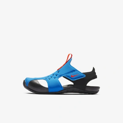 Shop Nike Sunray Protect 2 Little Kids' Sandal In Photo Blue,black,bright Crimson