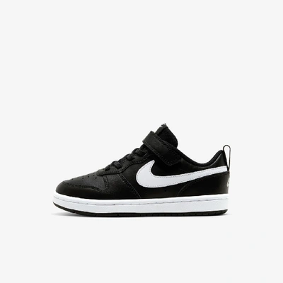 Shop Nike Court Borough Low 2 Little Kids' Shoes In Black,white