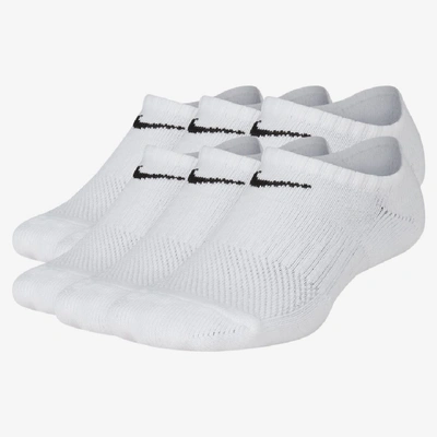 Shop Nike Performance Cushioned No-show Kids' Training Socks In White,black