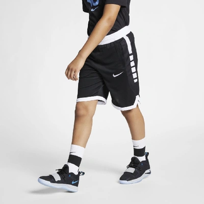 Shop Nike Dri-fit Elite Big Kids' (boys') Basketball Shorts In Black