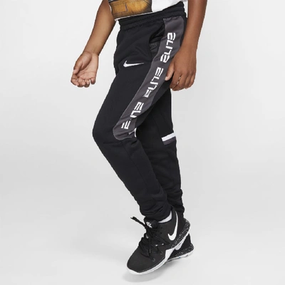 Nike Kids' Big Boys Dri-fit Therma Elite Basketball Pants In Black/ White |  ModeSens