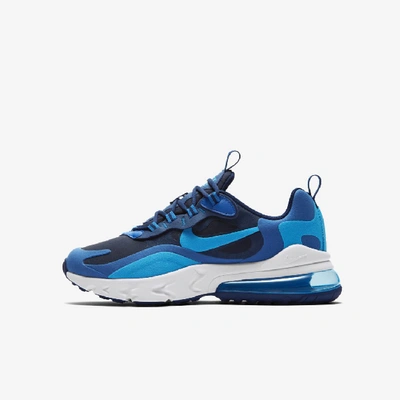 Shop Nike Air Max 270 React Big Kids' Shoe In Blue Void,coast,blue Tint,photo Blue