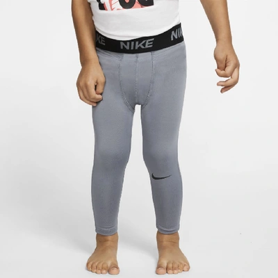 Shop Nike Dri-fit Toddler Tights In Grey