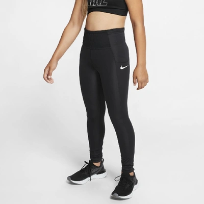 Nike Studio Big Kids' (girls') Training Tights (black) - Clearance Sale In  Black,white | ModeSens
