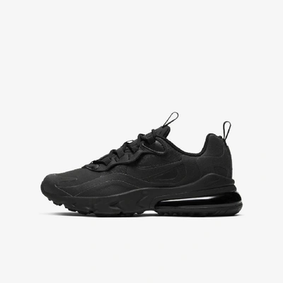 Shop Nike Air Max 270 React Big Kids' Shoe (black) - Clearance Sale In Black,black,black